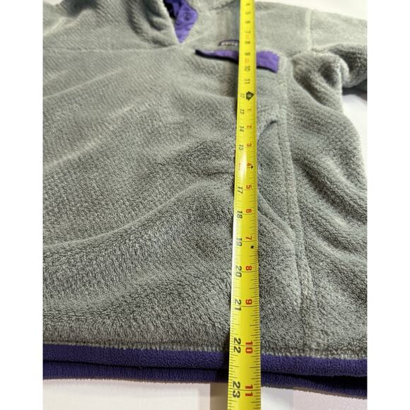 Patagonia Re-Tool Half Snap Pullover Womens Sz S Fleece Gray Purple Outdoor - Picture 9 of 10